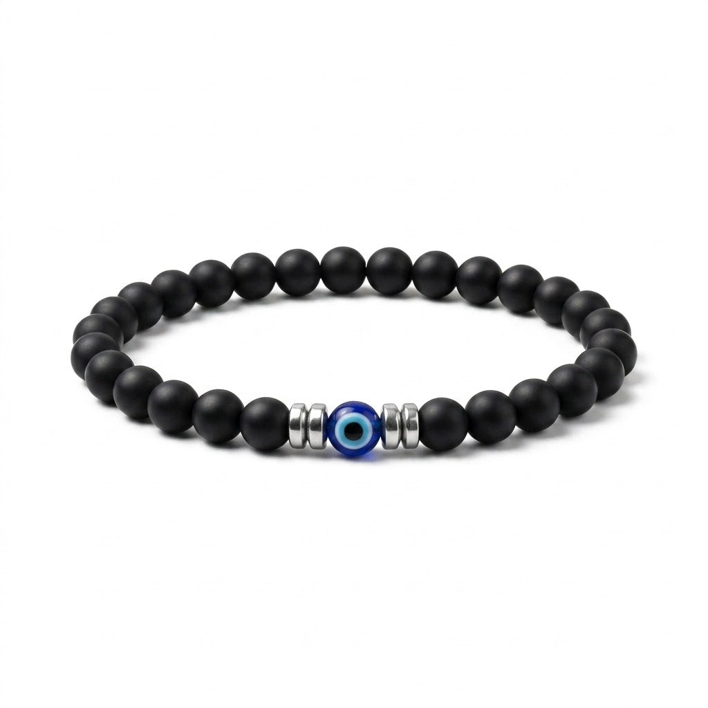 Wholesale Evil Eye Natural Stone Tiger Eye Turquoise Beaded Bracelet Fashion Accessory for Everyday Wear