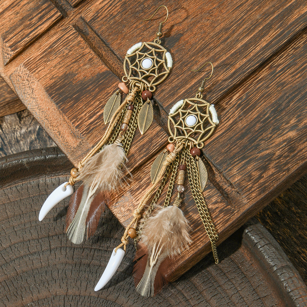 Wholesale Ethnic Style Tassel Earrings,  Retro Tribal Design Trendy Fashion Accessory for Party Wear