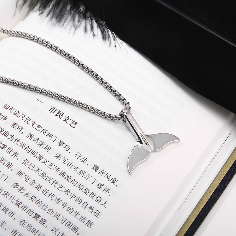 Wholesale Mermaid Glossy Fishtail Gold Cartoon Necklace ACC-NE-BYJY008