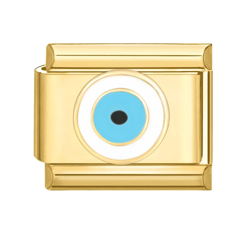 Wholesale Italian Charm Bracelet 9mm DIY Splicing Removable Stainless Steel Gold Bottom Retro Composable Bracelet