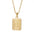 Wholesale  18K gold square brand stainless steel letter pendant necklace
