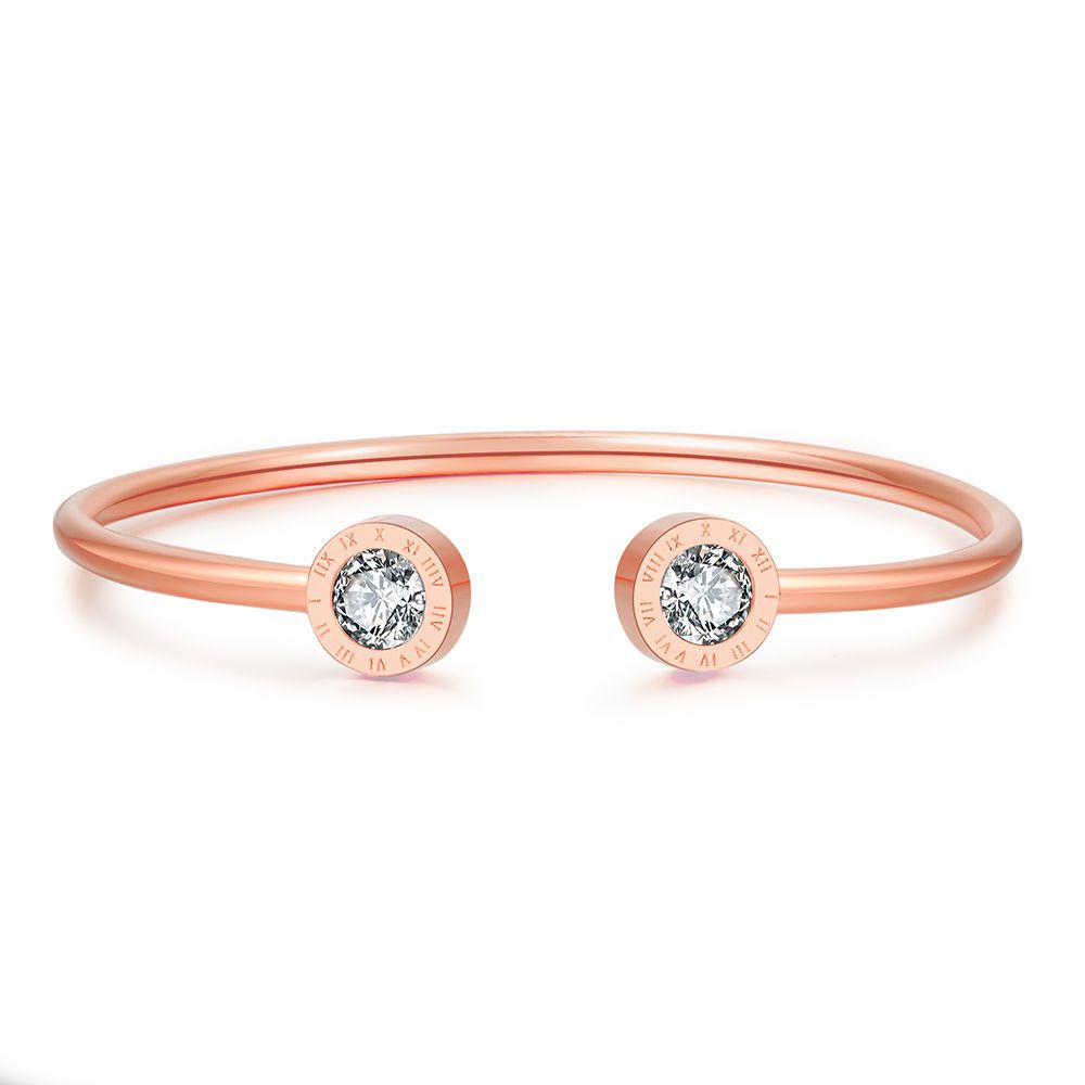 Wholesale  Titanium Steel Plated C-shaped Opening Bracelet