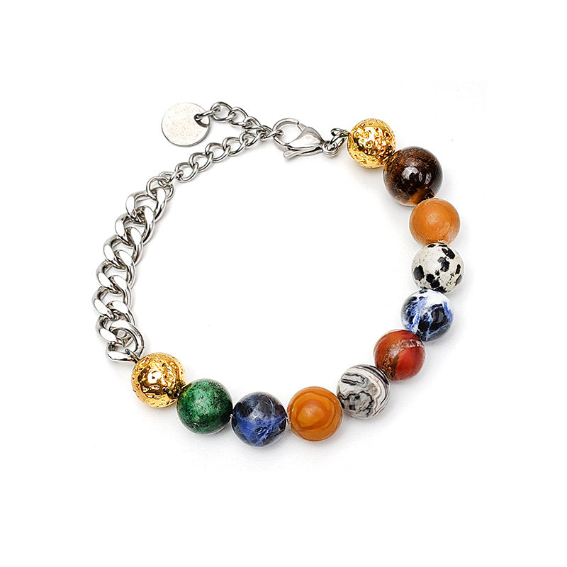 Wholesale  stainless steel couple bead bracelet