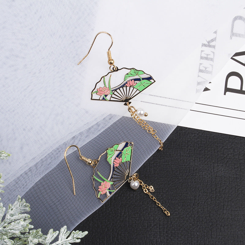 Wholesale Cicada Wing Fairy Earrings Fashion Jewelry Accessory Asymmetric Gradient Color Gift