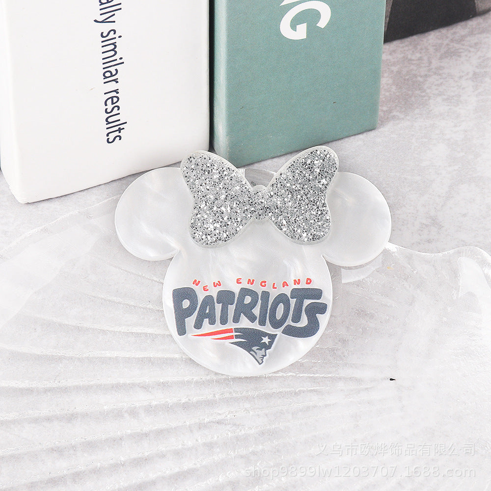 Wholesale 10PCS Acrylic DIY Loose Powder Cartoon Bowknot Brooch Patches