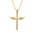 Wholesale retro cross micro inlaid zircon copper gold-plated necklace