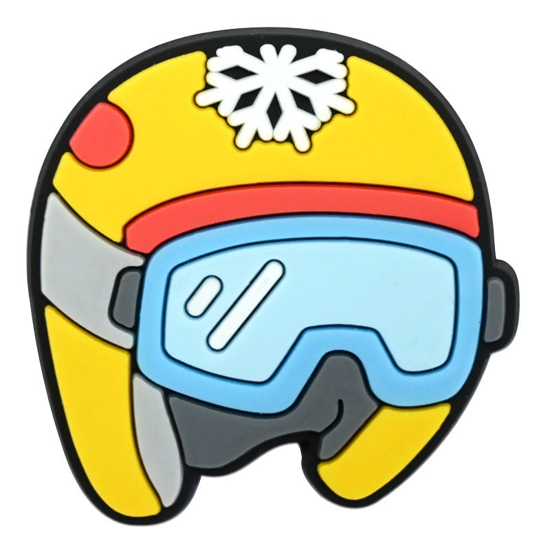 Wholesale  Random 100pcs ski series PVC Soft Rubber Shoe Buckle Decoration