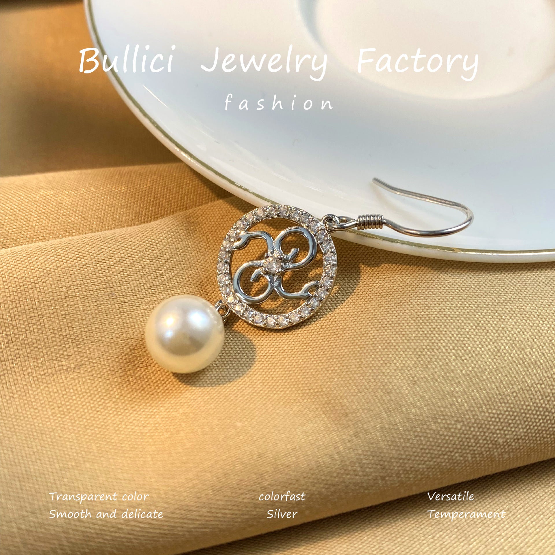 Wholesale Snake-shaped Pearl Tassel Ear Hook s925 Sterling Silver Earrings