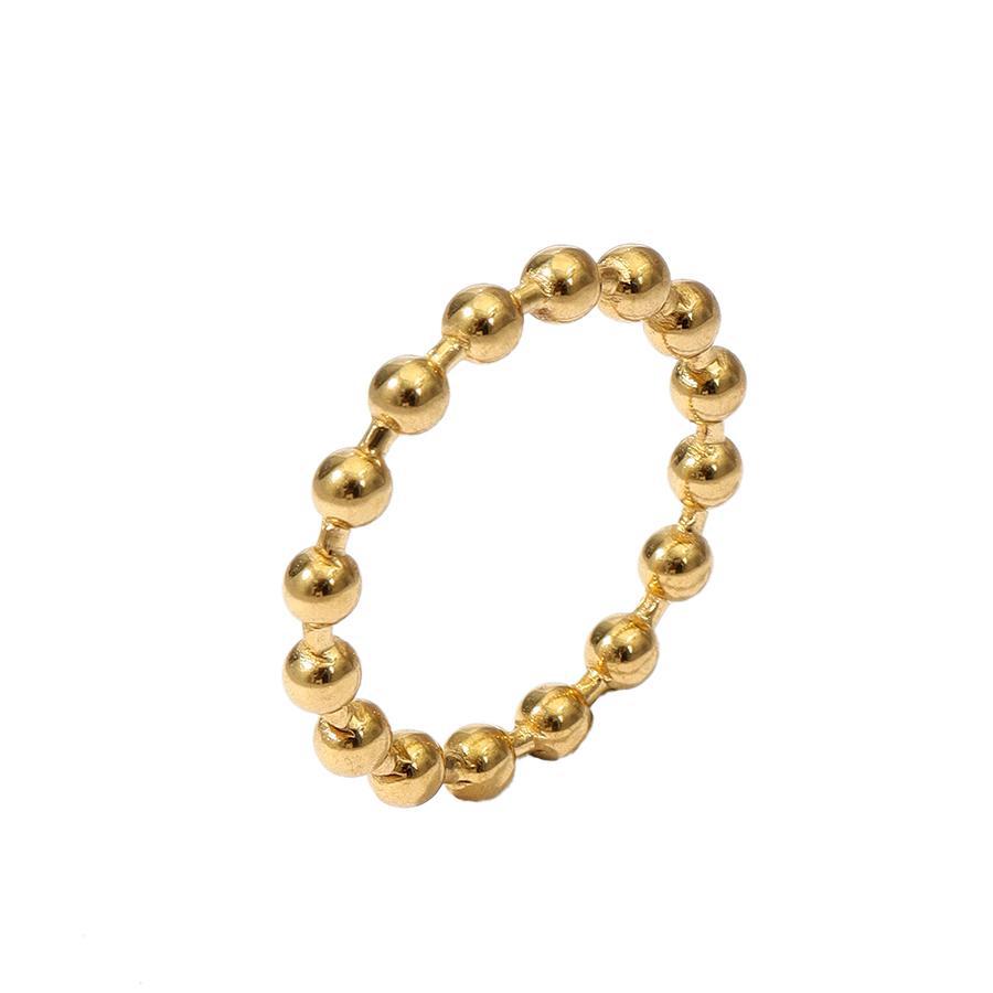 Wholesale Leaf Love Stainless Steel Ring 18k Gold Plated Rings ACC-RS-MuC005