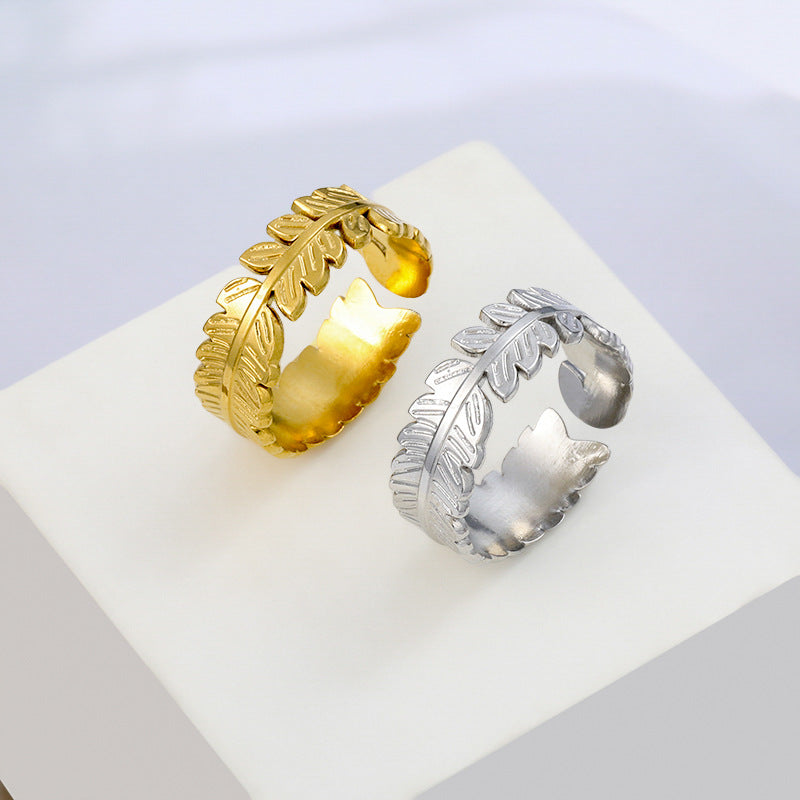 Wholesale titanium steel crown opening non-fading niche ring