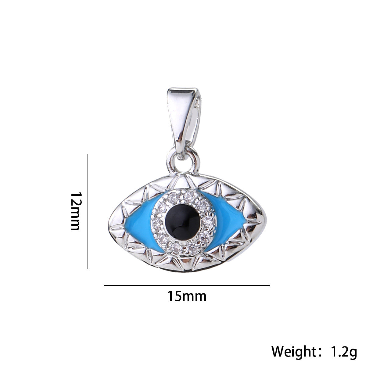 Wholesale Gold Plated Brass Evil Eye Pendant Y2K Trendy Large Eyeball Jewelry Accessory For Women