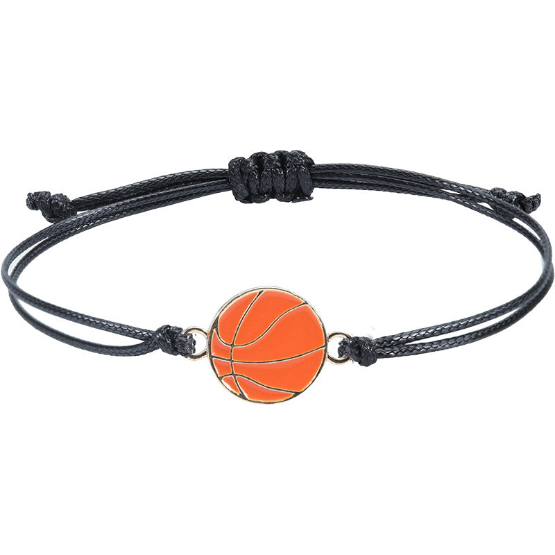 Wholesale Wax Thread Woven Baseball Football Hand Wristbands Basketball Bracelet