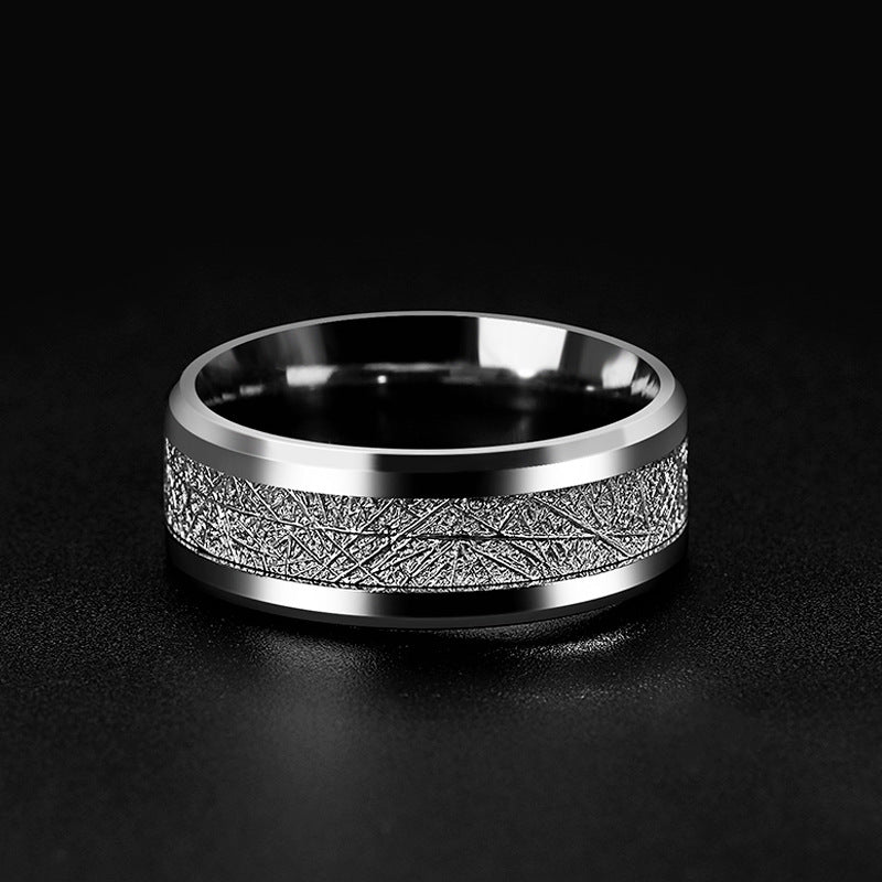 Wholesale  titanium steel ring men's rime grain glue  ring