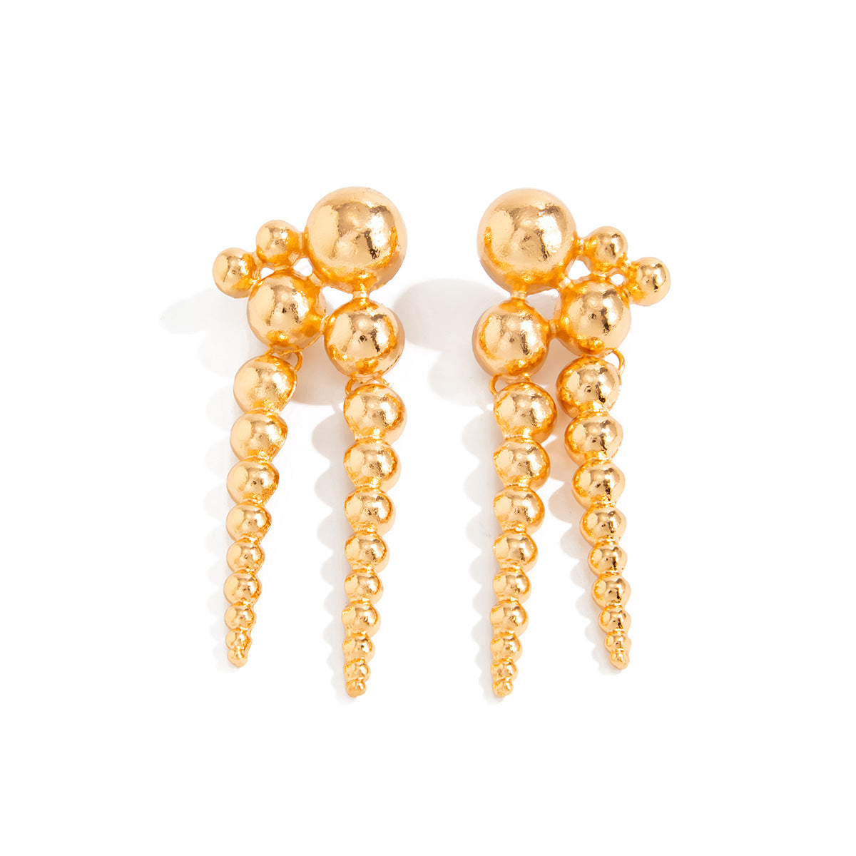Wholesale Exaggerated Ccb Ball Bead Splicing Earrings