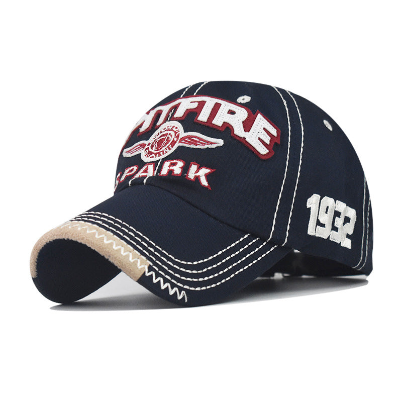 Wholesale cotton  big letter embroidered baseball cap