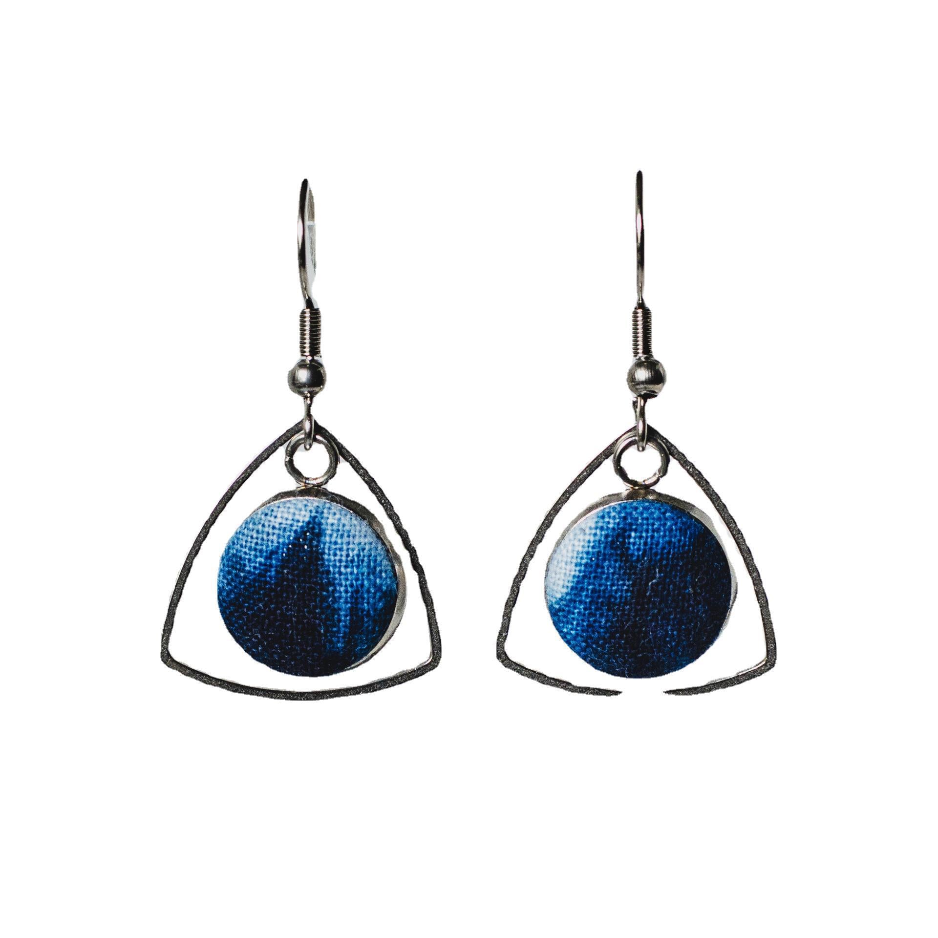 Wholesale tie-dye handmade stainless steel geometric earrings