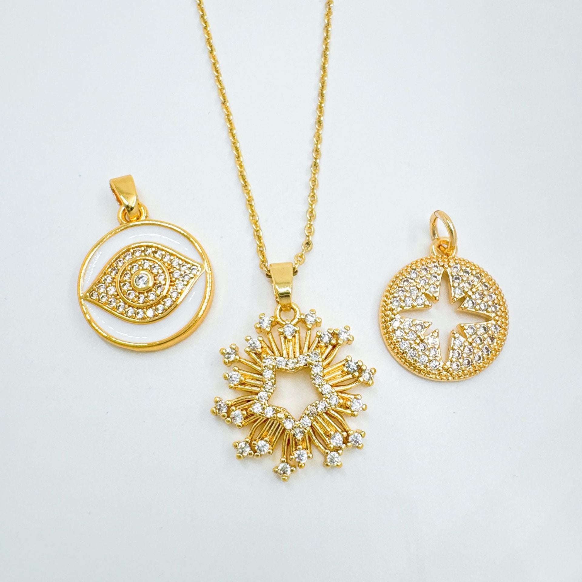 Wholesale Evil Eye Necklace Pendant French Retro Style Fashion Accessory Gift