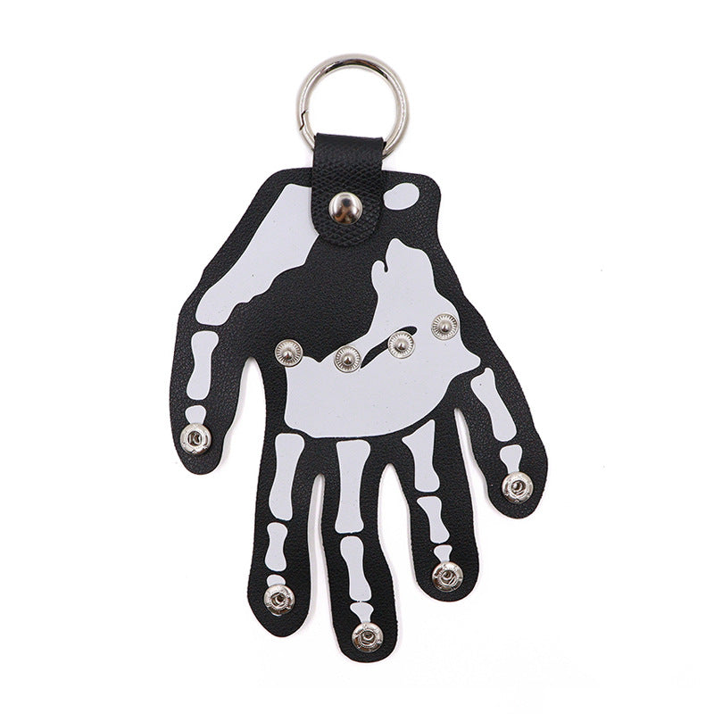 Wholesale Leather Palm Shape Keychain Halloween Decoration