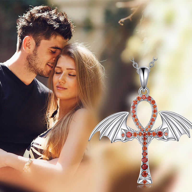 Wholesale  Devil's Wing Women's Diamond Clavicle Chain Necklace