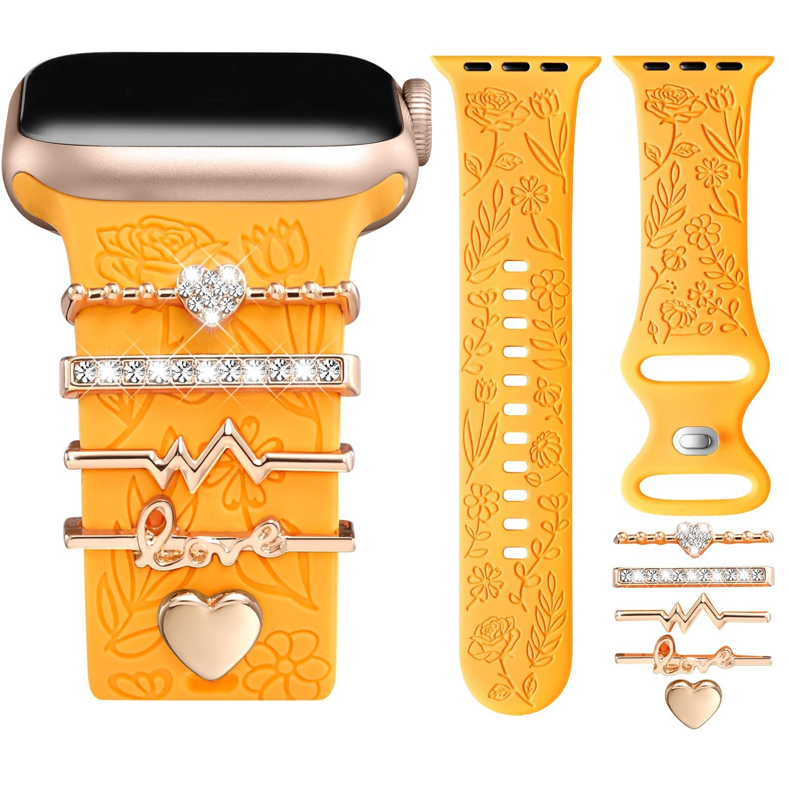 Wholesale Love Heart Alloy Watch Strap Charm Pendant Chic DIY Jewelry Accessory For Boutique Resale