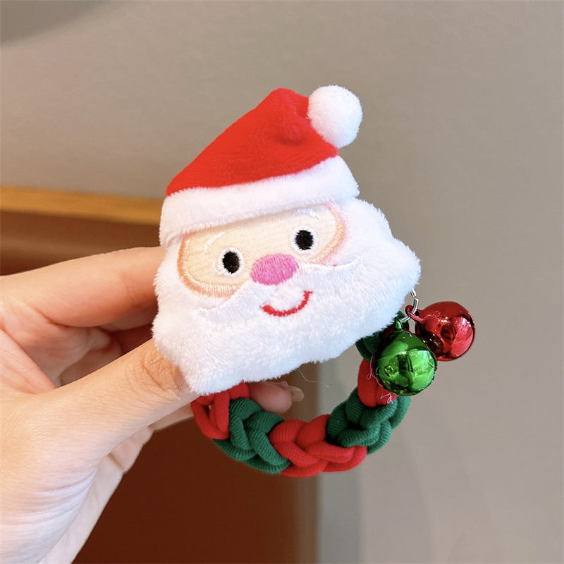 Wholesale Christmas Cute Santa Kids Hair Scrunchies ACC-HS-Hanl004