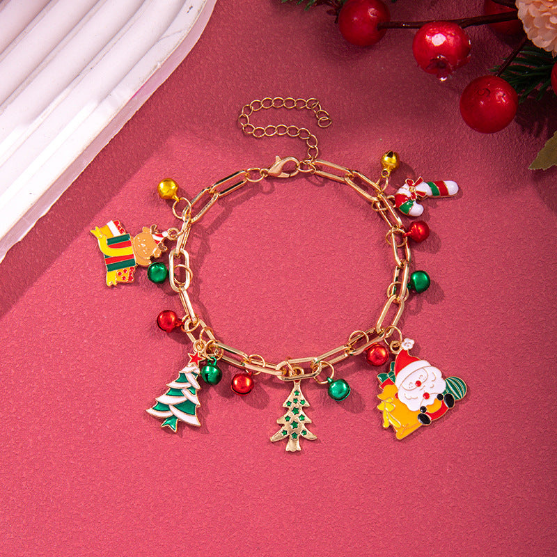Wholesale Christmas Bell Snowflake Elk Pendant Bracelet ACC-BT-Zhey005