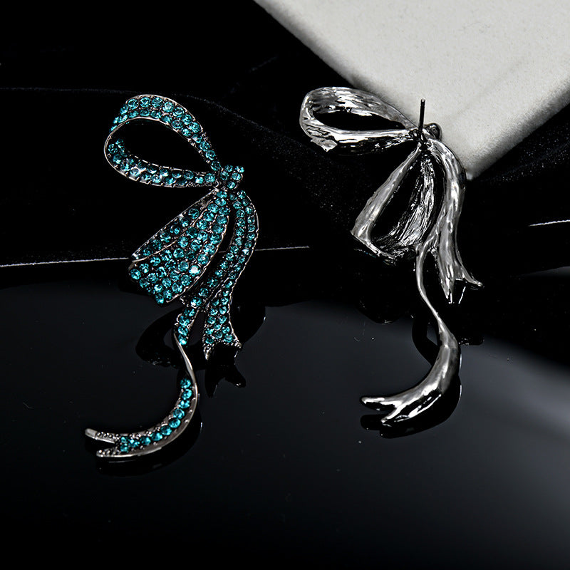 Wholesale palace style full diamond butterfly earrings black insect butterfly earrings ACC-ES-Jiuj005