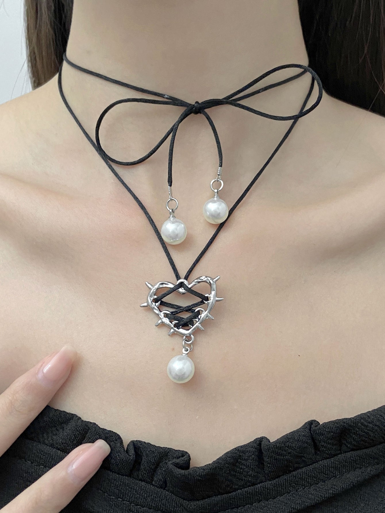 Wholesale Gothic Punk Heart n Cross Teardrop Earrings For Women Vintage Style Jewelry Accessory Party