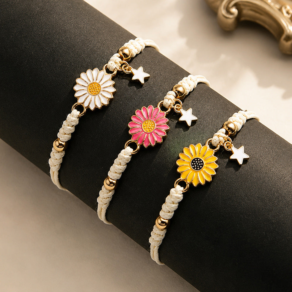 Wholesale Sunflower Woven Bracelets Fashion Accessory for Gift Giving