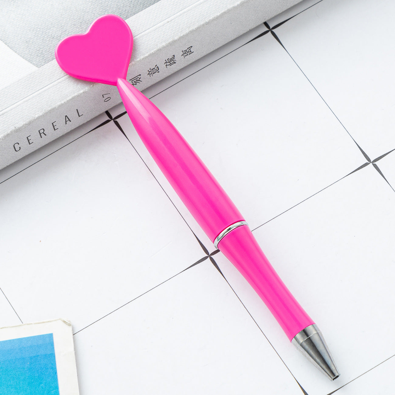 Wholesale Love Plastic Ballpoint Pen Heart Shaped Twist Pen ACC-PN-HuaH045