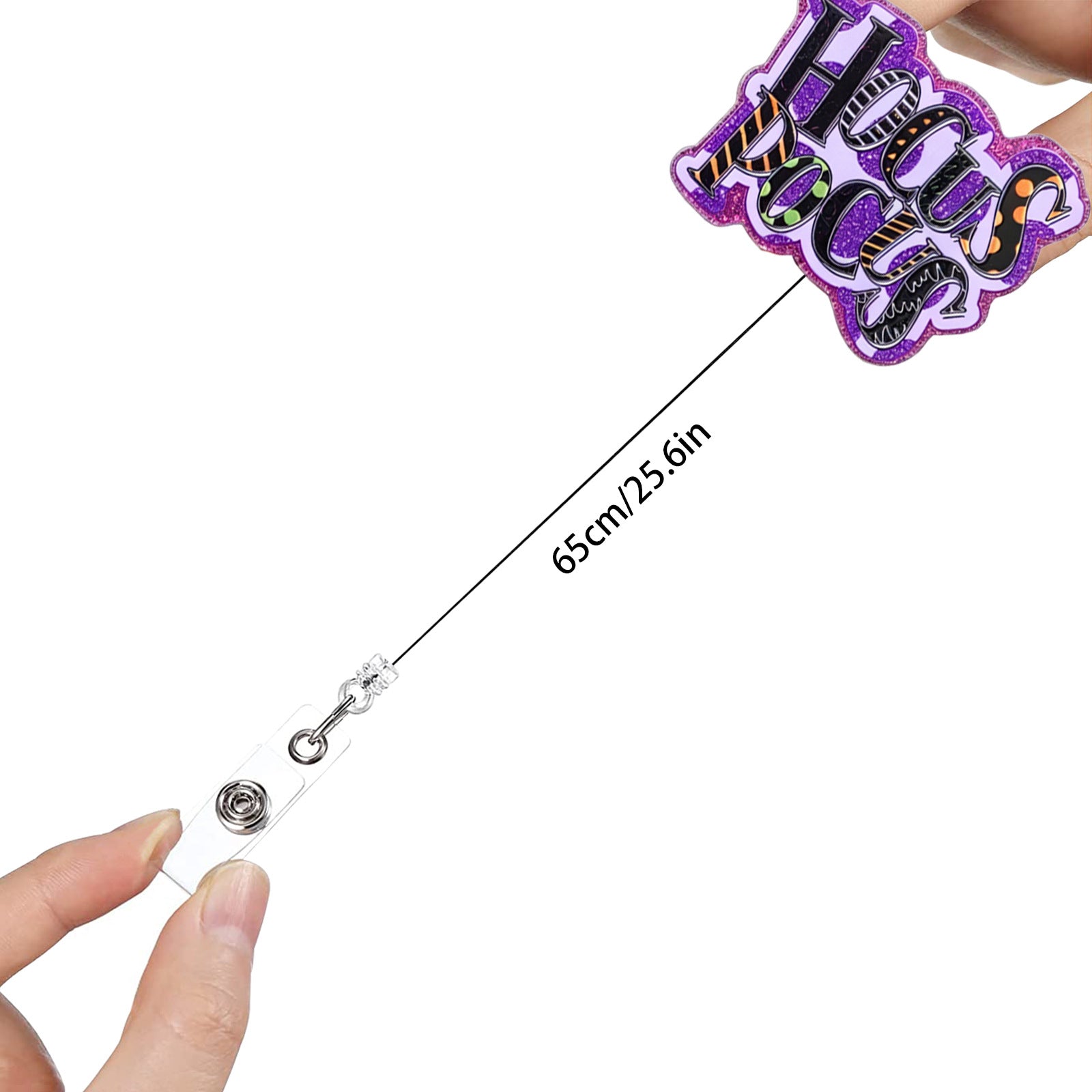 Wholesale Acrylic Ghost  Badge Reel Retractable ID Holder Gift