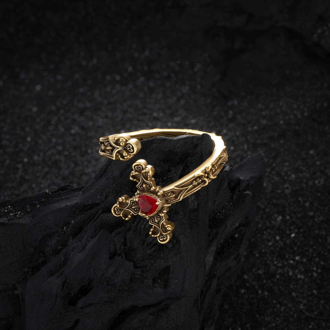 Wholesale  Thorns Love Red Diamond Open Ring