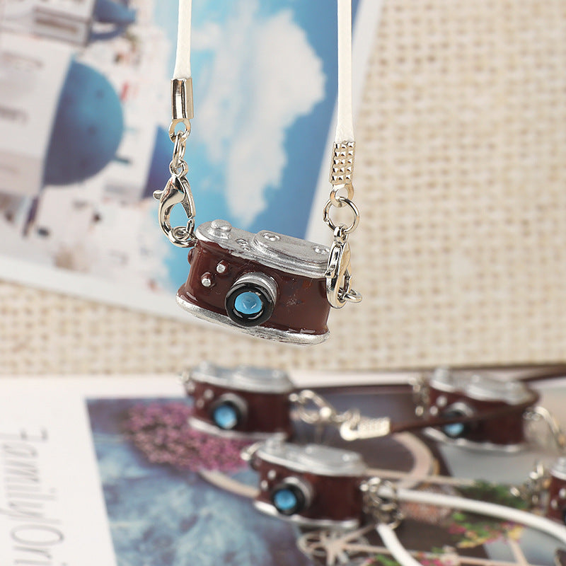Wholesale Cute cartoon camera keychain pendant doll accessories