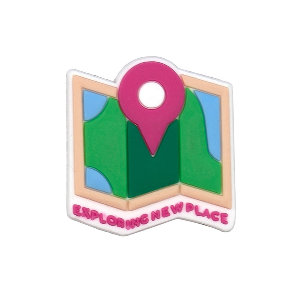 Wholesale Random 100pcs Travel Series Shoes Accessories Shoes Charms