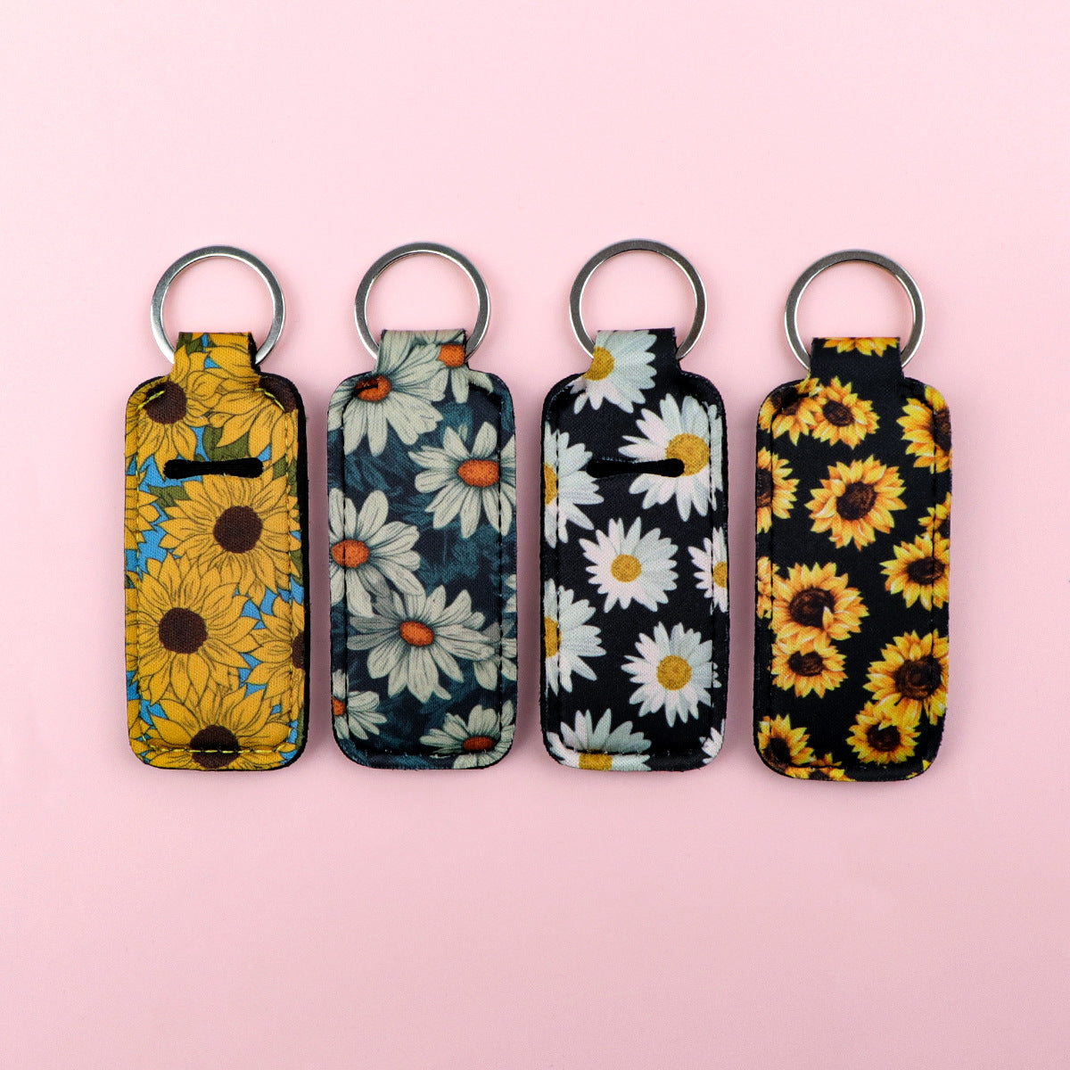 Wholesale 6pcs   Sunflower Daisy Lipstick Set Keychain