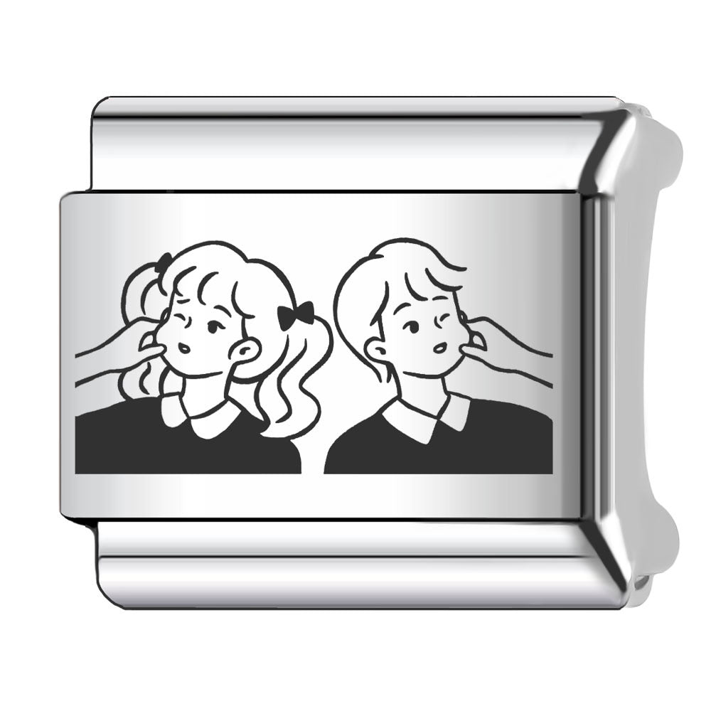 Wholesale Italian Charm Bracelet 9mm DIY Splicing Couple Love Stainless Steel Composable Bracelet