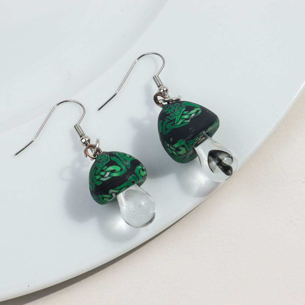 Wholesale Personalized Pastoral Style Soft  Mushroom Earrings