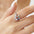 Wholesale decompression rotatable windmill flower inlaid zircon open adjustable ring