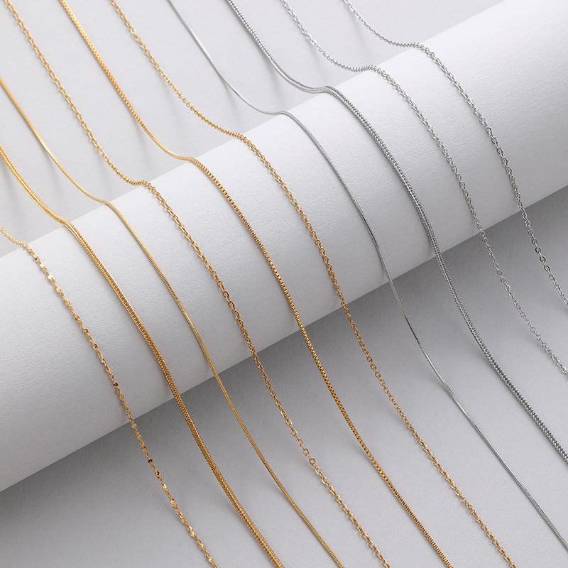 Wholesale Stainless Steel Electroplated Clavicle Chain,  Stylish Light Luxury Necklace for Everyday Wear