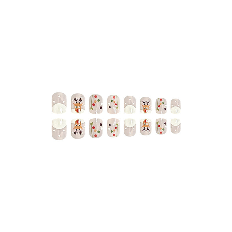 Wholesale 24 Pieces/box Christmas Press-on Nails Kits Nail Stickers ACC-NS-FengLi004