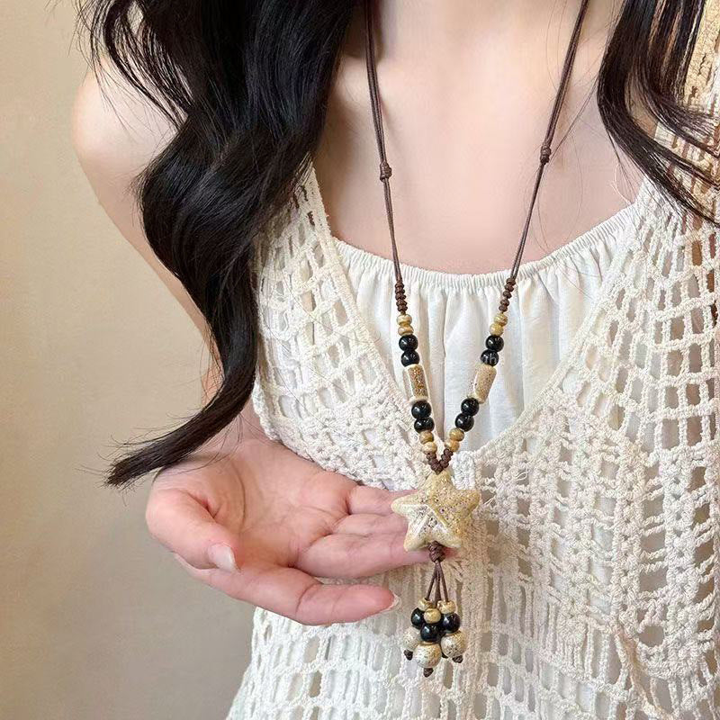 Wholesale Bohemian Starfish Ceramic Necklace