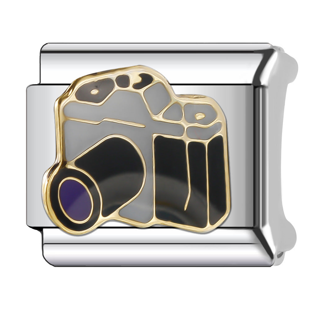 Wholesale Italian Charm Bracelet 9mm DIY Splicing Dark Style Series Stainless Steel Composable Bracelet