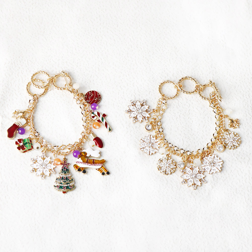 Wholesale Pumpkin Head Ghost Halloween Bracelet Christmas Elk Snowflake Christmas Tree Bracelet ACC-BT-HX003