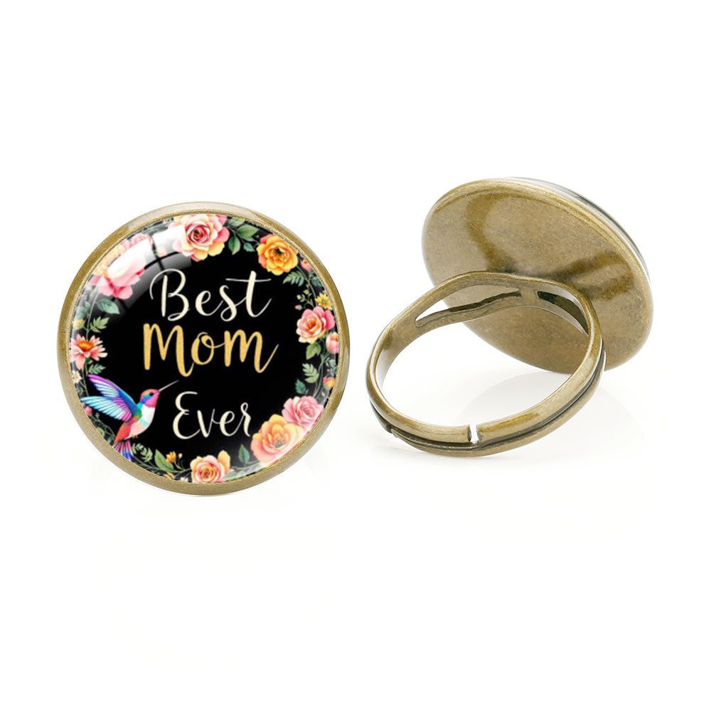 Wholesale mother's love MOM heart-shaped ring