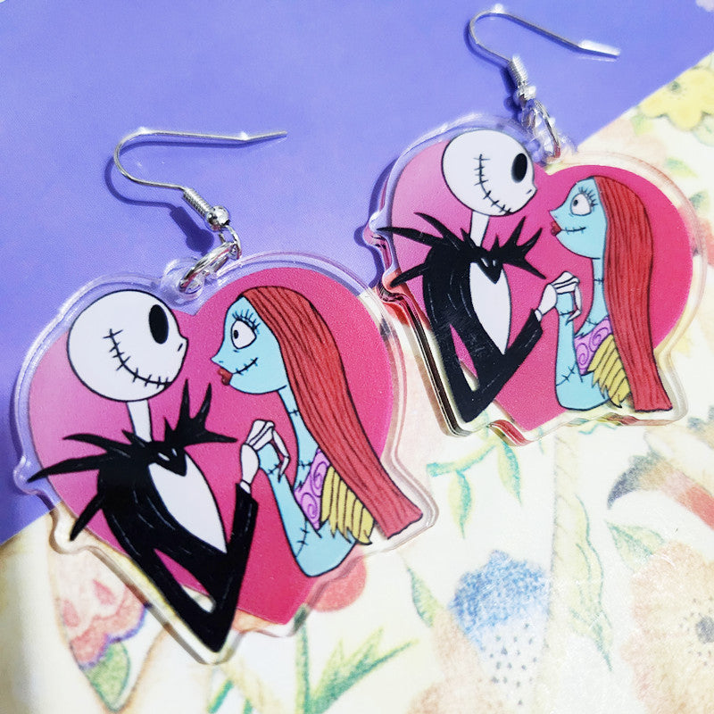 Wholesale Halloween Funny Ghost Acrylic Earrings ACC-ES-AnDao038