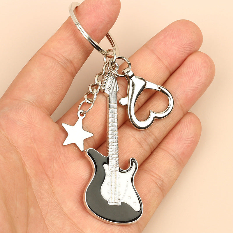 Wholesale Vintage Pentagram Guitar Keychains ACC-KC-HongAo007