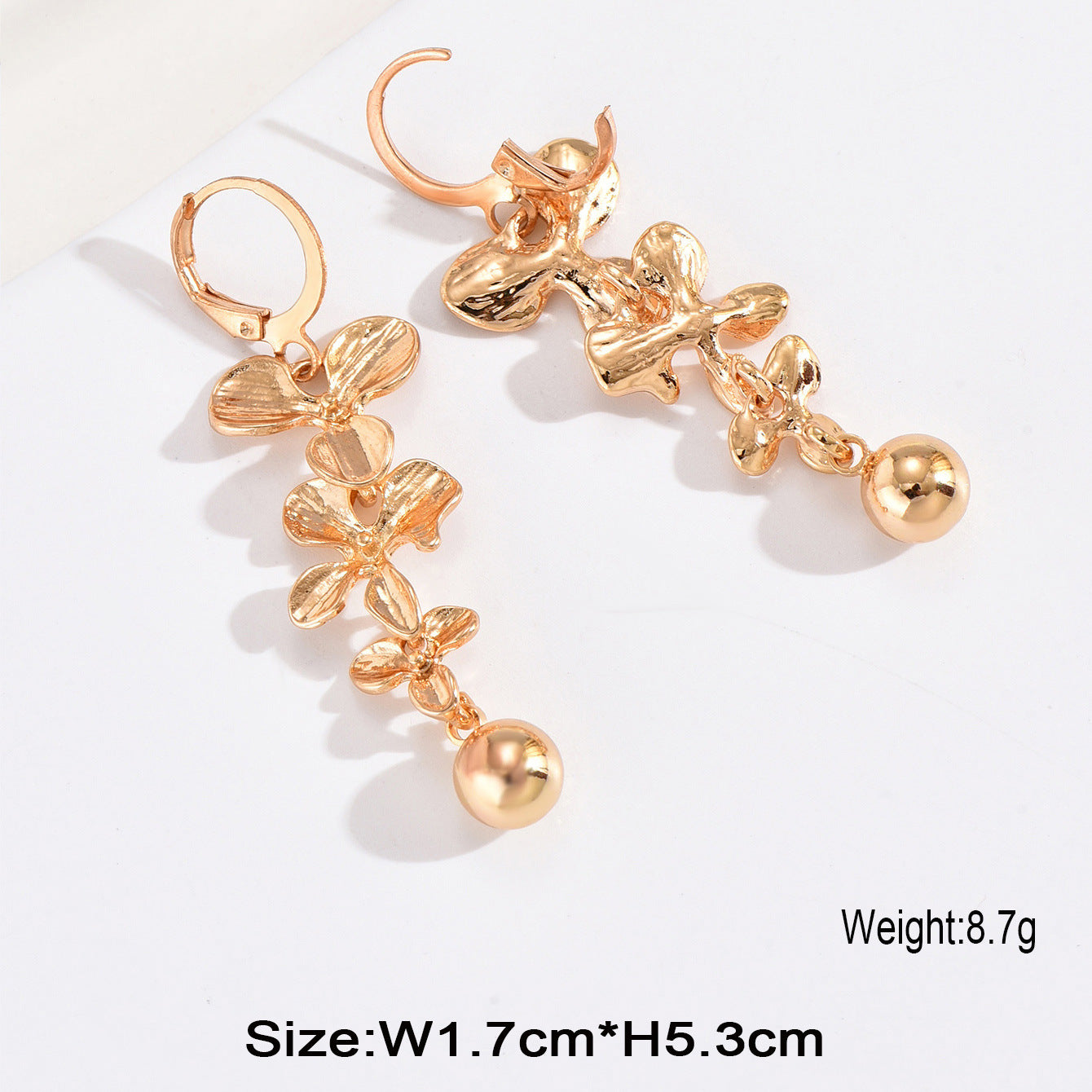 Orecchini pendenti con sfera in lega all'ingrosso