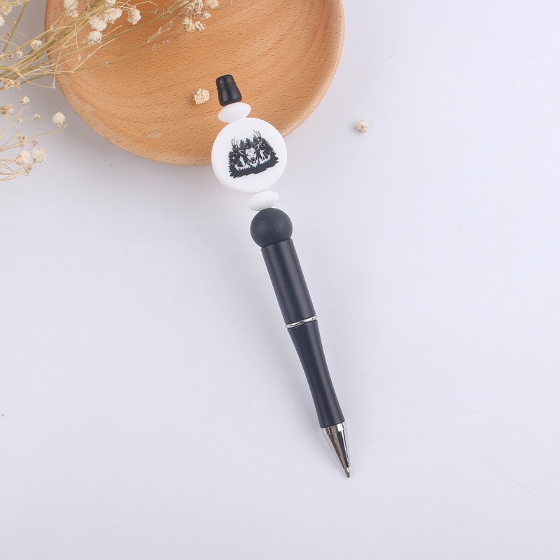 Wholesale  beaded pen creative cartoon love animal teether beaded pen