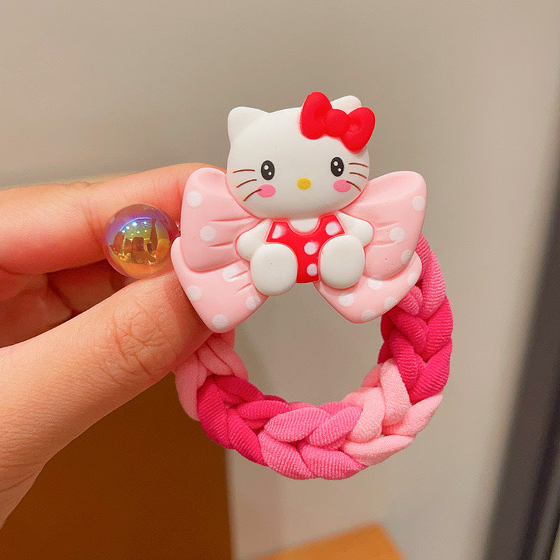 Wholesale 10pcs Cute Cartoon Rainbow Braided Hair Band Hair Scrunchies ACCVIP-HS-Huidi001