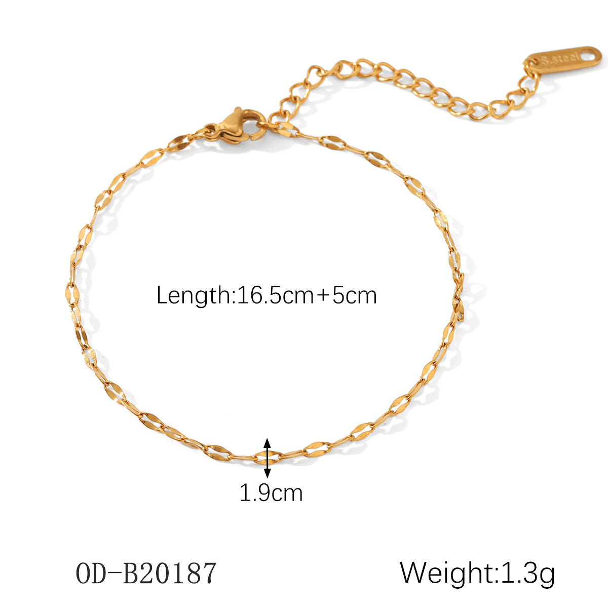 Wholesale 18K gold-plated bracelet stainless steel bracelet